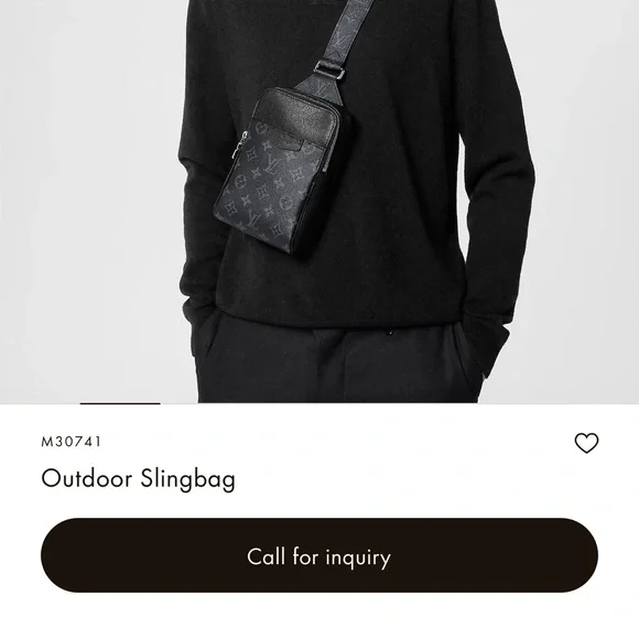 ショルダーバッグ・ポシェット Louis Vuitton Outdoor Slingbag Taigarama Noir Black M30741 LOUIS VUITTON Taigarama Outdoor Slingbag Black 1568880